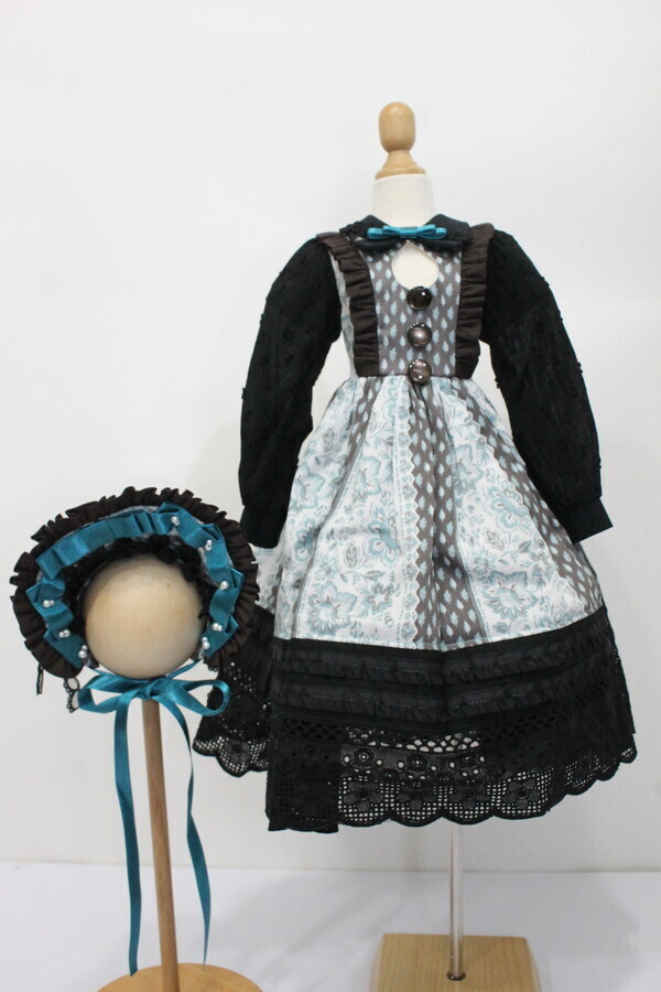 高質で安価 SD/OF:sereNade様製RETRO Dolly ワンピース S-24-08-04-321-GN-ZS 服、靴
