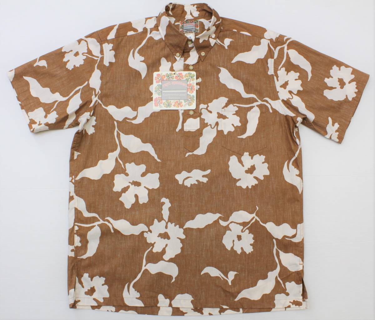 RSS09 Rainse Pooner xs Tahitian Classic Перепечатка 100%пуговица хлопка вниз по короткому короткому рубашке Aloha USA Made Spooner