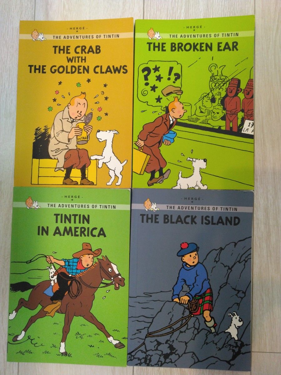 タンタンの冒険 英語 洋書 The Adventure of Tintin 4冊 セット タンタンの冒険 英語 洋書 The Adventure of Tintin 4冊 セット