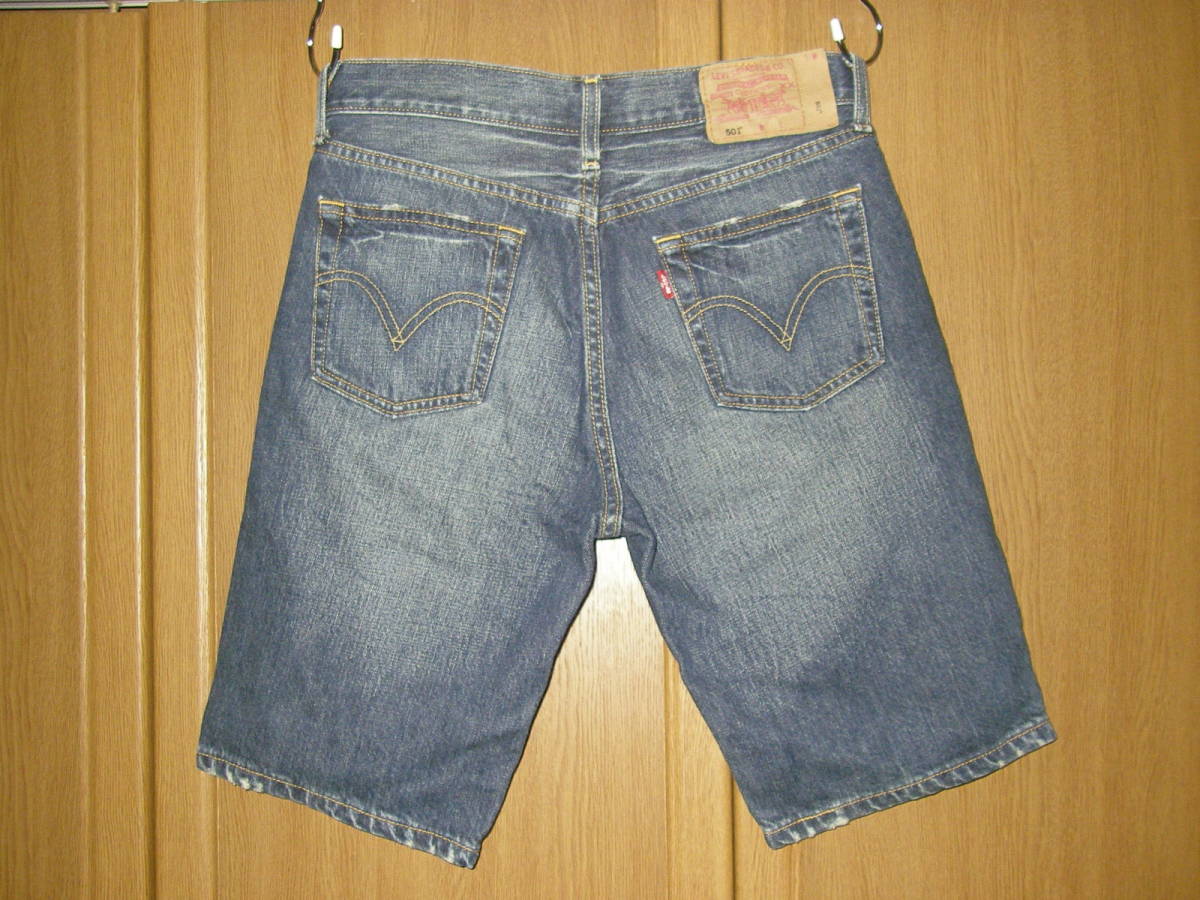 レディース Levis リーバイス 501 USED加工 ヴィンテージ加工 デニム ショートパンツ ハーフパンツ ジーンズ パンツ ショート M ( SP501_画像3