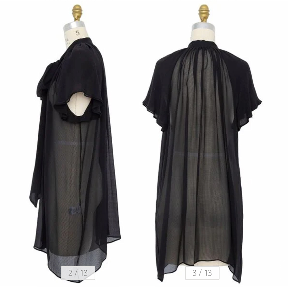 Drawer ドゥロワー 22AW シルクボウタイブラウス 38 シアー Drawer ドゥロワー 22AW シルクボウタイブラウス 38 シアー