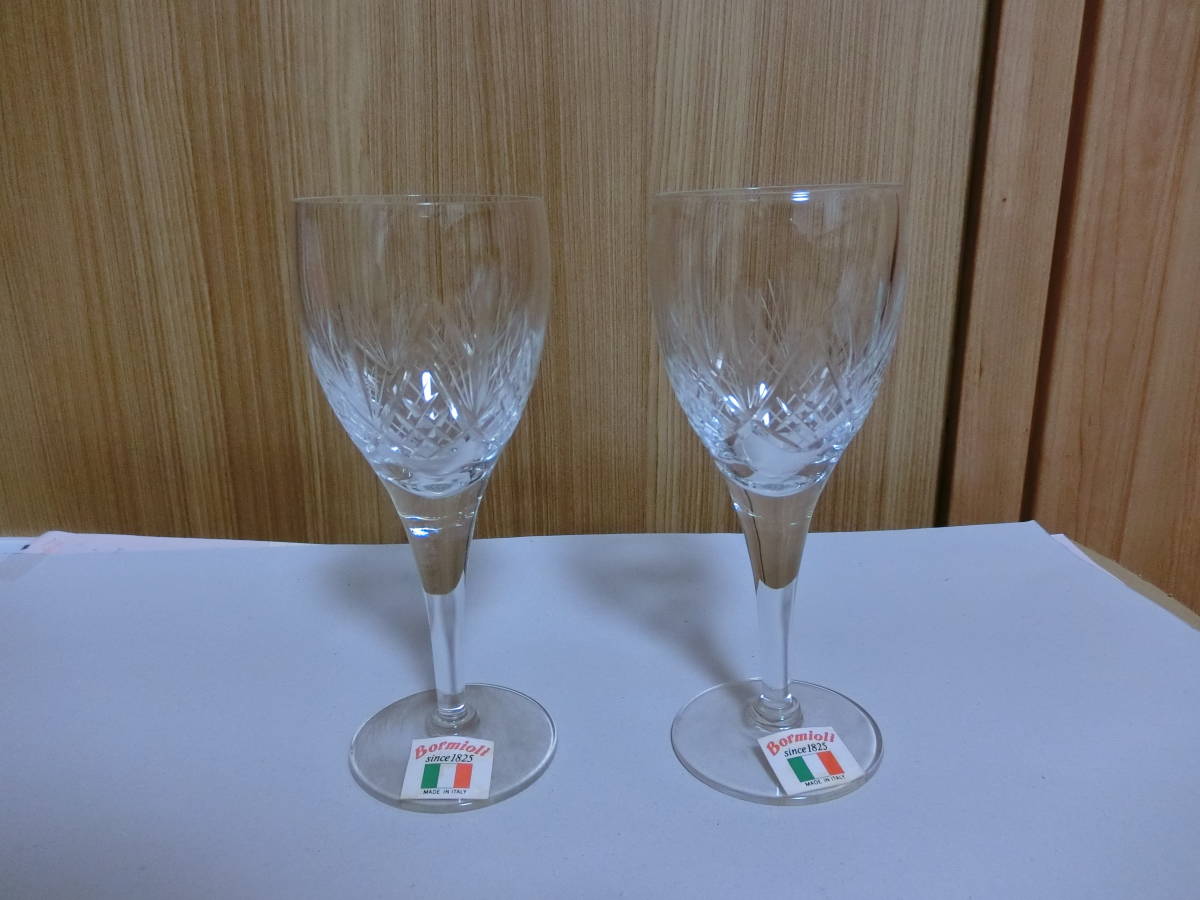ヤフオク イタリア ワイングラス 一対 ヨーロッパ 切子ガラス