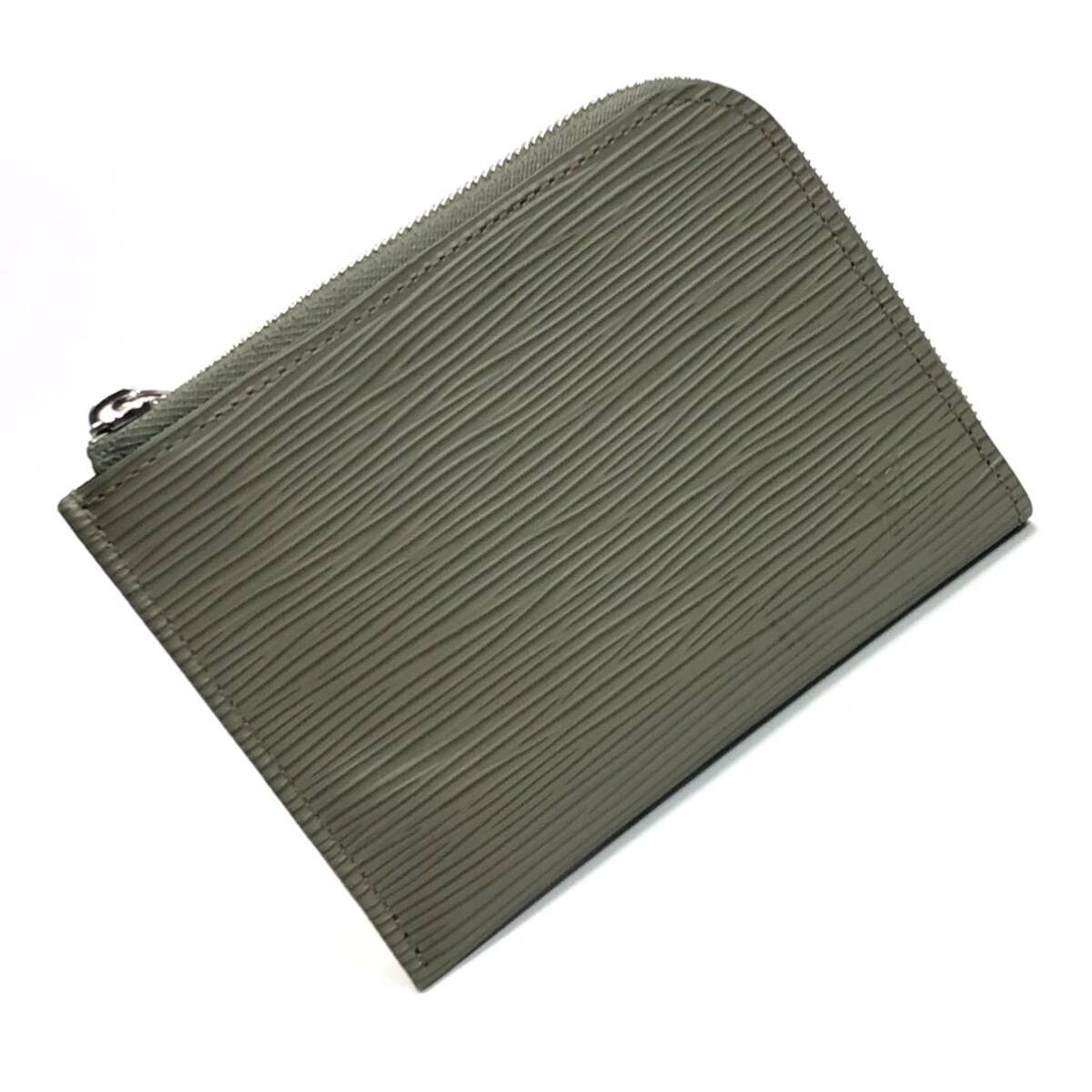 ★未使用★LOUIS VUITTON ルイヴィトン エピ ポルトモネ NM カーキマロン L字ファスナー コインケース LVロゴ 小銭入れ M61810