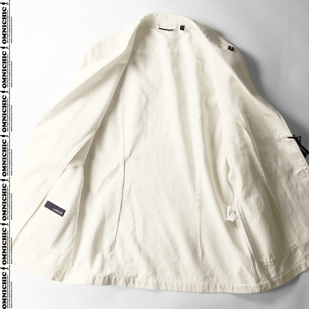 超人気ホワイトデニムM 新品【LARDINI】ラルディーニ清潔感抜群 超人気ホワイトデニムM 新品【LARDINI】ラルディーニ清潔感抜群
