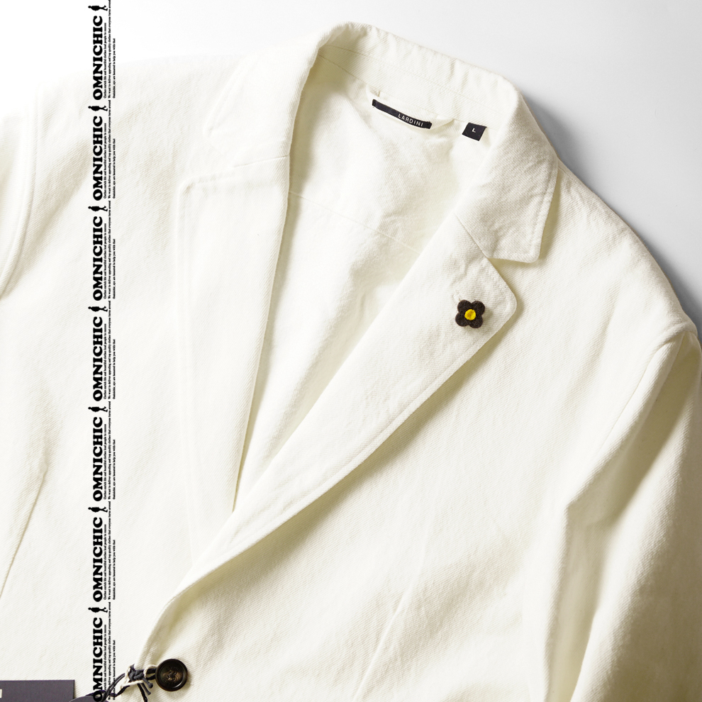 超人気ホワイトデニムM 新品【LARDINI】ラルディーニ清潔感抜群 超人気ホワイトデニムM 新品【LARDINI】ラルディーニ清潔感抜群