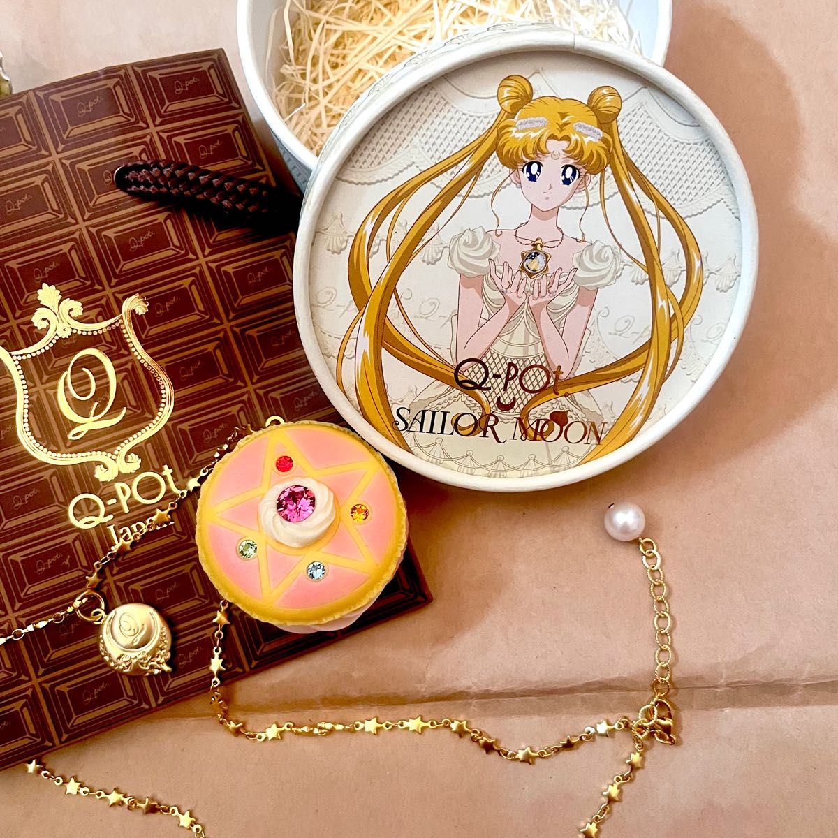 Q-pot × セーラームーン クリスタルスター マカロン ネックレス Q-pot × セーラームーン クリスタルスター マカロン ネックレス