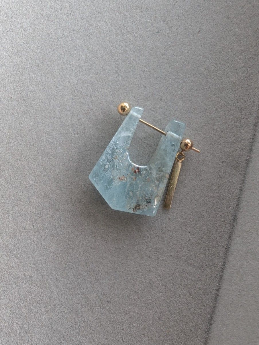 monaka jewellery モナカジュエリー アクアマリン ロックピアス monaka jewellery モナカジュエリー アクアマリン ロックピアス