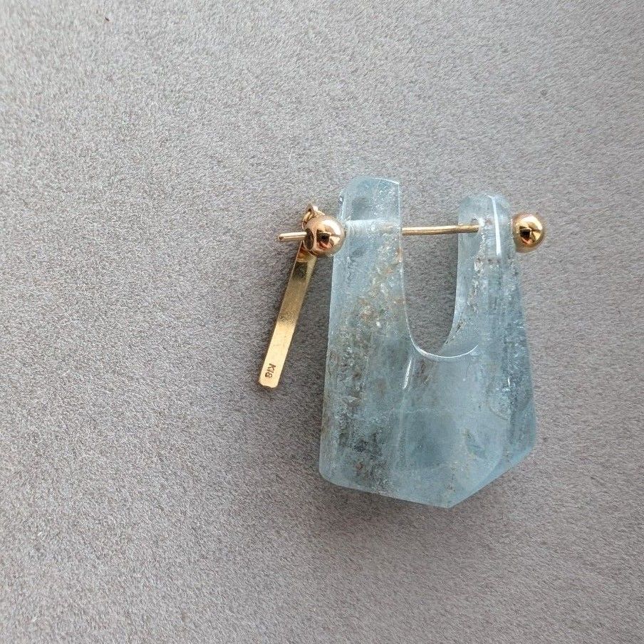 monaka jewellery モナカジュエリー アクアマリン ロックピアス monaka jewellery モナカジュエリー アクアマリン ロックピアス
