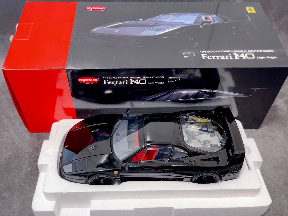 京商 1/18 Hi End model Ferrari F40 Light Weight Black 京商 1/18 Hi End model Ferrari F40 Light Weight Black