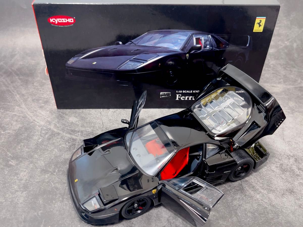 京商 1/18 Hi End model Ferrari F40 Light Weight Black 京商 1/18 Hi End model Ferrari F40 Light Weight Black