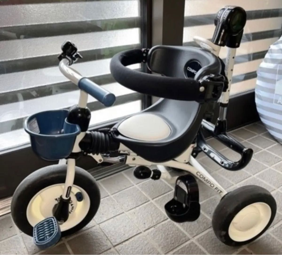 再値下げ 三輪車 限定色デニムブルー アイデス コンポフィット2 再値下げ 三輪車 限定色デニムブルー アイデス コンポフィット2