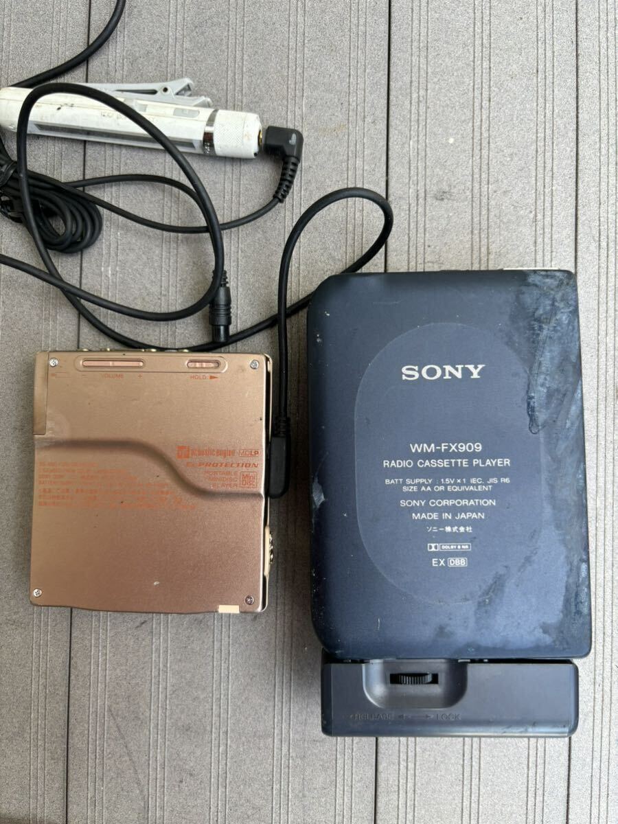 3点セット】SONY WALKMAN WM-FX909 ソニー MDウォークマン 3点セット】SONY WALKMAN WM-FX909 ソニー MDウォークマン