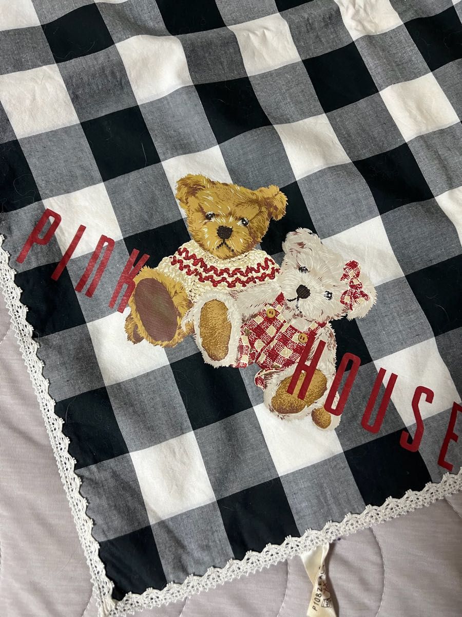 ピンクハウス【超可愛い】苺ハートリース柄 大判ストール 黄色 ピンクハウス【超可愛い】苺ハートリース柄 大判ストール 黄色