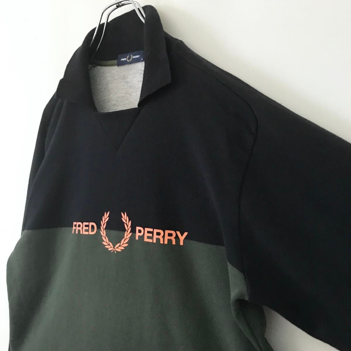 FRED PERRY/フレッドペリー★M1デザイン/バイカラー/スウェット★自転車乗り/サイクリング仕様★UKメンズM/JPN/L