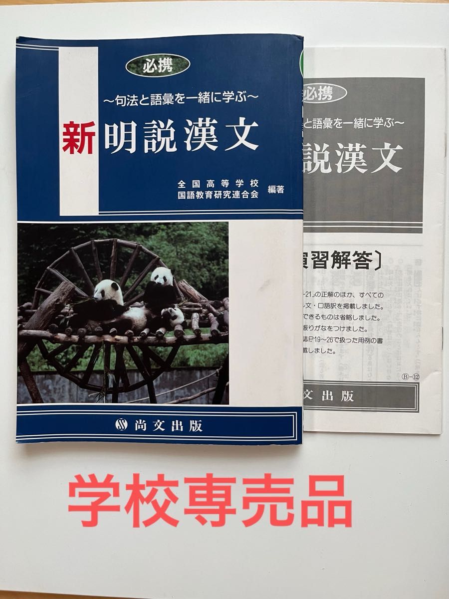 必携 新明説漢文~句法と語彙を一緒に学ぶ~【尚文出版】(新課程
