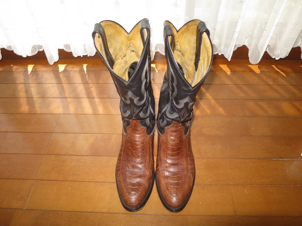 TONY LAMA western boots Ostrich size 9 1/2 D