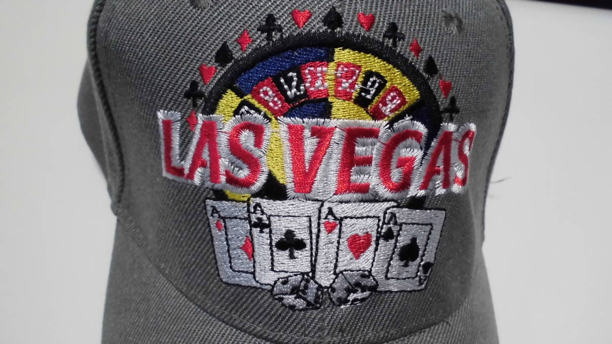 ■新品未使用品■限定現地購入品 LAS VEGAS ラスベガス ロゴ ししゅう入り アメリカン USキャップ帽子/純正品/未使用品_ラスベガスロゴ刺入現地調達新品未使用品