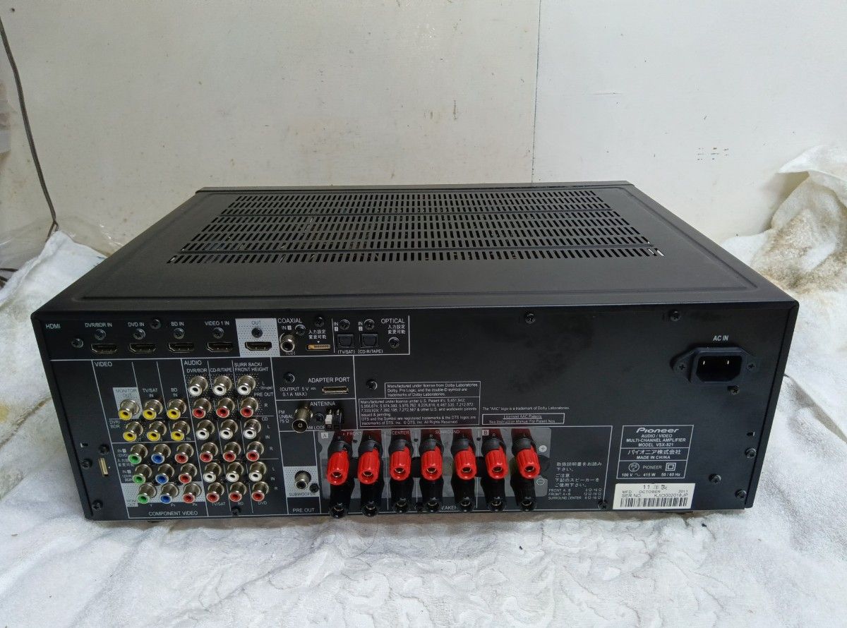 Pioneer パイオニア AVアンプ VSX-821 通電確認のみ 2011年製 Pioneer パイオニア AVアンプ VSX-821 通電確認のみ 2011年製