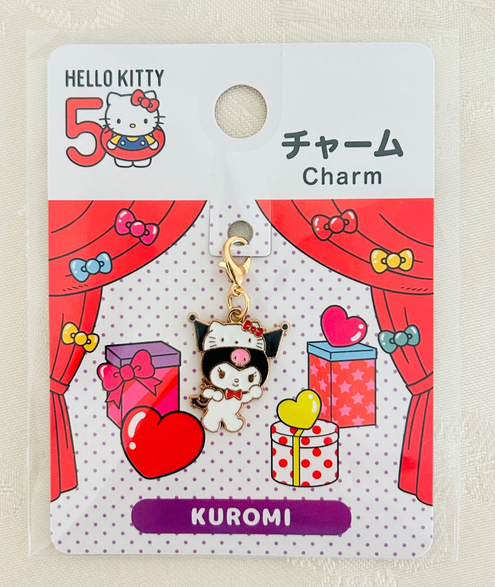 ハローキティ50周年 チャーム キティ クロミ マイメロ 3点セット ハローキティ50周年 チャーム キティ クロミ マイメロ 3点セット