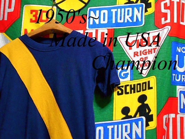 オープニング 大放出セール ★GOODデザインの1枚★Made USA製アメリカ製ChampionチャンピオンビンテージカレッジプリントTシャツ50s50年代ランタグ筆記体タグ in 半袖Tシャツ オープニング 大放出セール ★GOODデザインの1枚★Made USA製アメリカ製ChampionチャンピオンビンテージカレッジプリントTシャツ50s50年代ランタグ筆記体タグ in 半袖Tシャツ