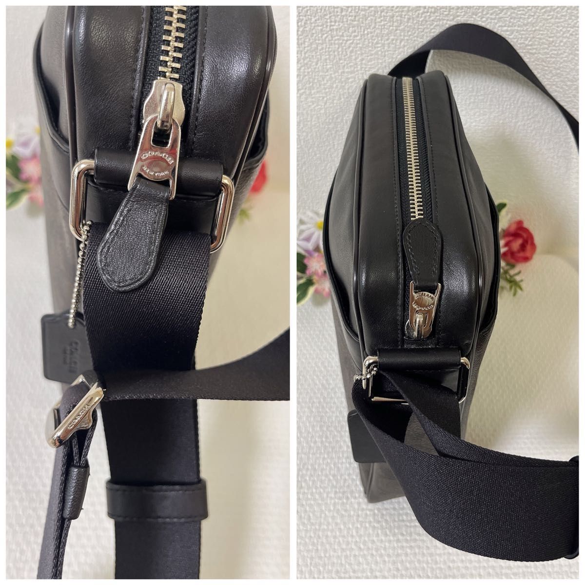 極美品】COACH コーチ ショルダーバッグ シグネチャー チャーム 極美品】COACH コーチ ショルダーバッグ シグネチャー チャーム
