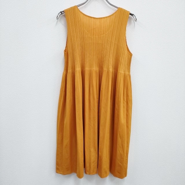 PLEATS PLEASE ISSEY MIYAKE PP03-JT187 サイズ3 ノースリーブワンピース チュニック オレンジ プリーツプリーズ 4-0719S 241374