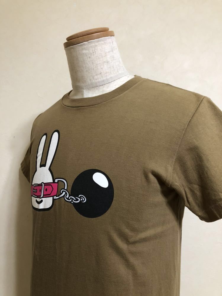 CUNE キューン うさぎ クルーネック Tシャツ トップス 半袖 サイズS カーキ マンモス_画像9