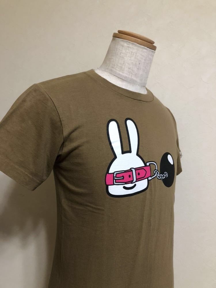 CUNE キューン うさぎ クルーネック Tシャツ トップス 半袖 サイズS カーキ マンモス_画像10