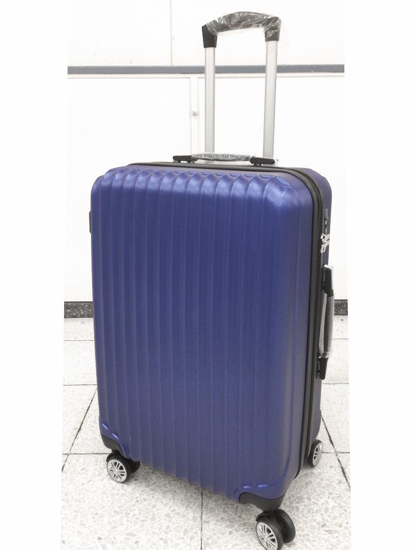 中型軽量スーツケース 8輪キャリーバッグ TSAロック付き Mサイズ ネイビー_画像1
