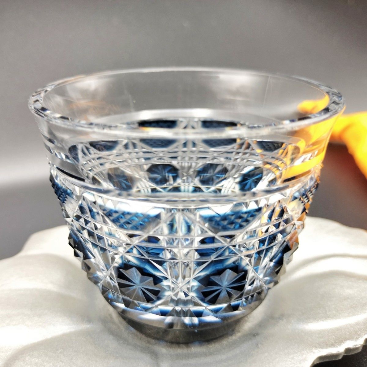 美品★薩摩切子 磯斉彬竃 薩摩ガラス工芸 冷茶器(切子、江戸切子、薩摩切子)