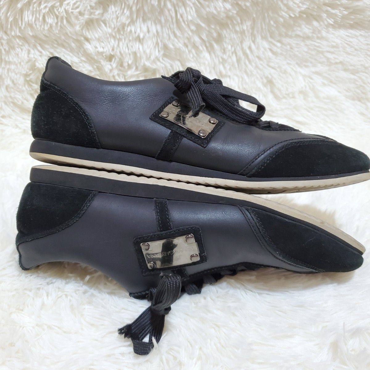 DOLCE&GABBANA D&G ドルチェ&ガッバーナ スニーカー 黒 スエード DOLCE&GABBANA D&G ドルチェ&ガッバーナ スニーカー 黒 スエード