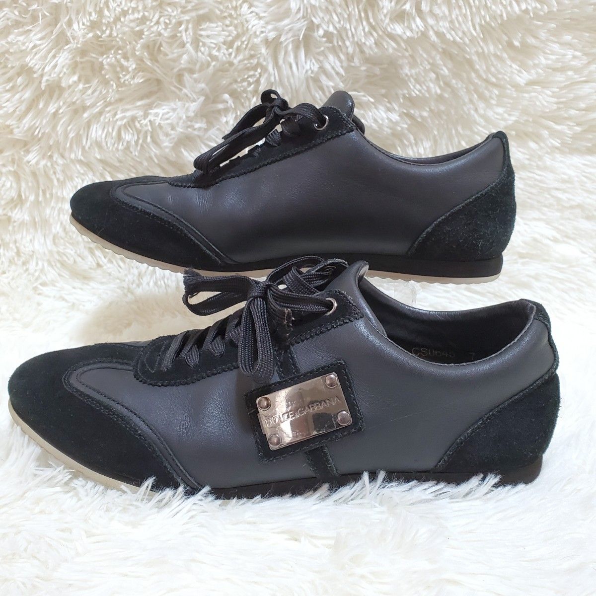 DOLCE&GABBANA D&G ドルチェ&ガッバーナ スニーカー 黒 スエード DOLCE&GABBANA D&G ドルチェ&ガッバーナ スニーカー 黒 スエード