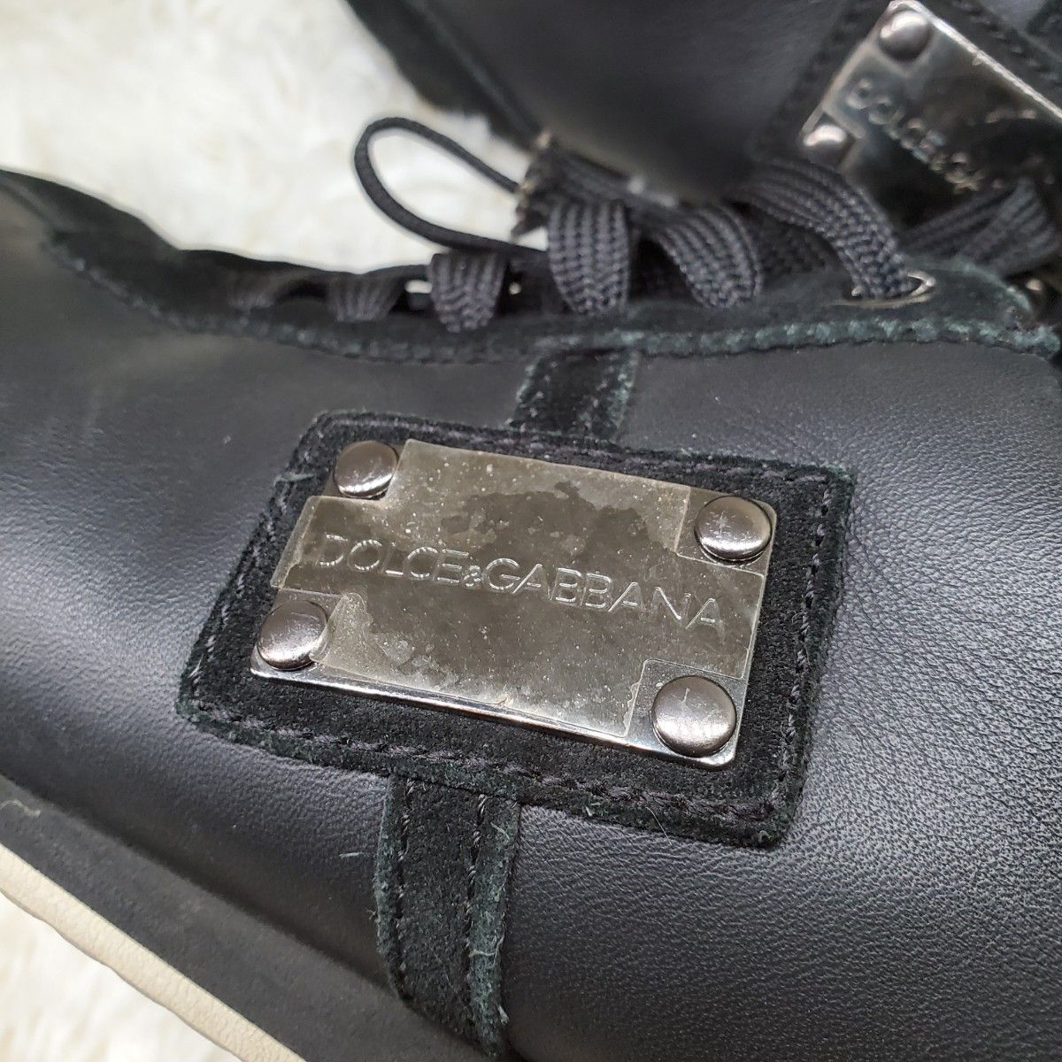 DOLCE&GABBANA D&G ドルチェ&ガッバーナ スニーカー 黒 スエード DOLCE&GABBANA D&G ドルチェ&ガッバーナ スニーカー 黒 スエード