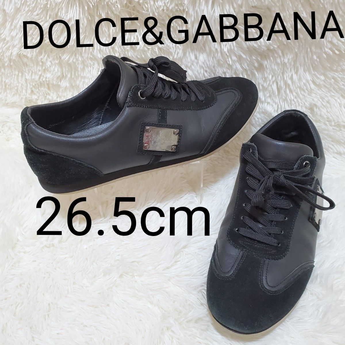 DOLCE&GABBANA D&G ドルチェ&ガッバーナ スニーカー 黒 スエード DOLCE&GABBANA D&G ドルチェ&ガッバーナ スニーカー 黒 スエード