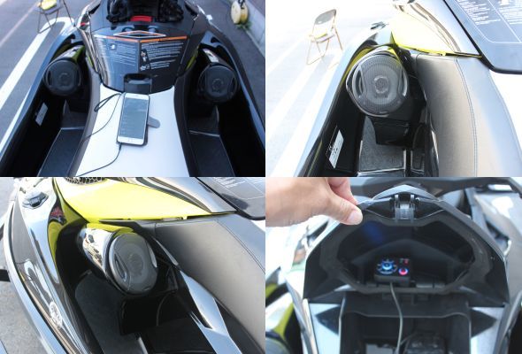 流行り の ブランド - 2024年おすすめのアイテム満載 冬だって楽しめる】防水スピーカー&アンプセット 400W 左右 水上オートバイ用