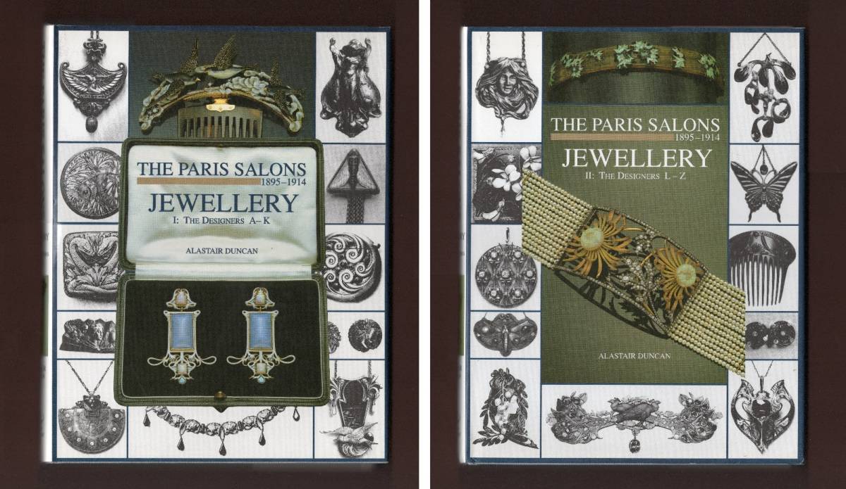 ( free shipping ). ornament * britain foreign book 2 pcs. set [THE PARIS SALONS, 1895-1914: JEWELLERY<Ⅰ>*<Ⅱ> ]