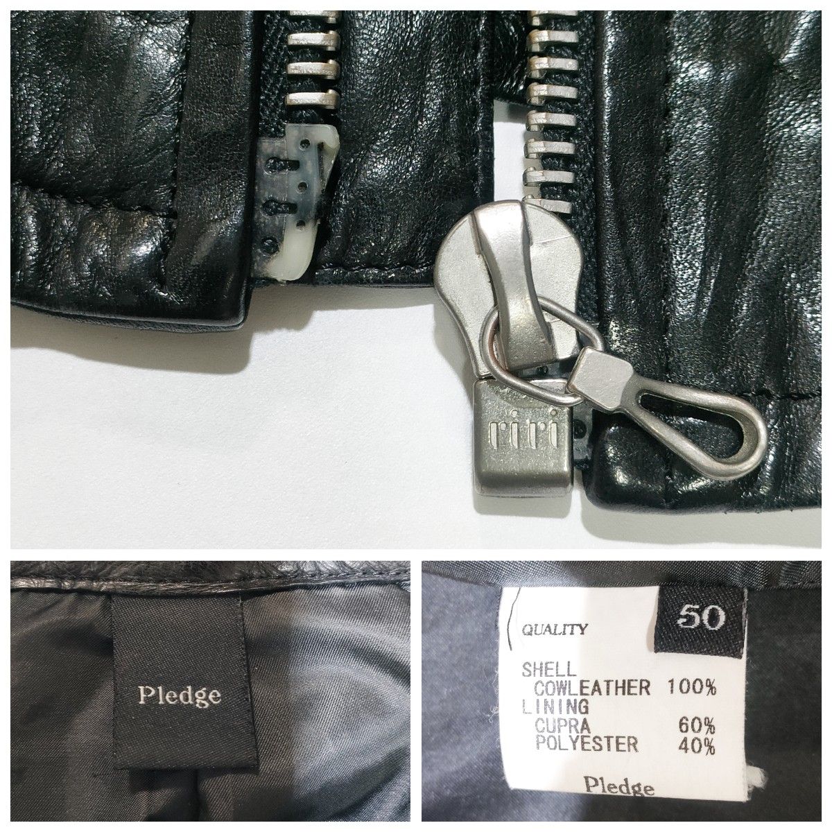 Pledge/プレッジ/レザージャケット/Size 50/匿名配送/送料無料 Pledge/プレッジ/レザージャケット/Size 50/匿名配送/送料無料