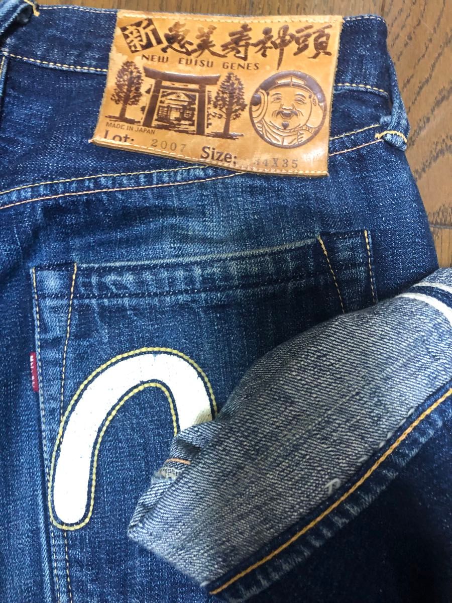 エヴィス Lot 2007 No1 新 恵美寿神頭 日本製濃紺 W34 EVISU エヴィス Lot 2007 No1 新 恵美寿神頭 日本製濃紺 W34 EVISU