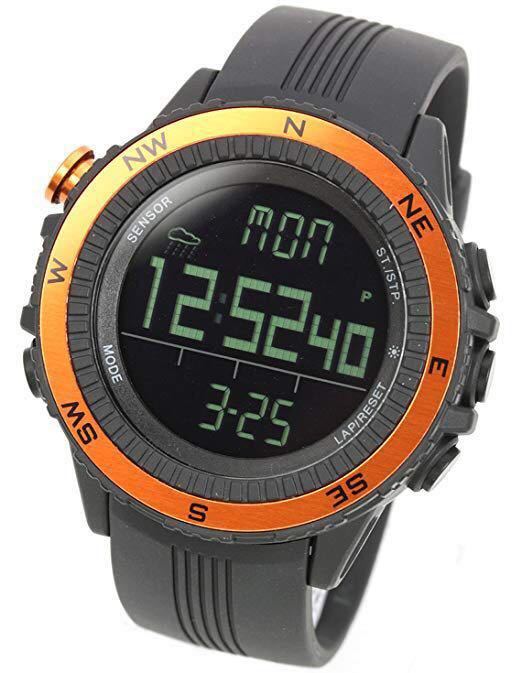  new goods * free shipping *lado weather wristwatch Germany made sensor electron compass high-quality atmospheric pressure temperature weather digital clock outdoor watch orange 