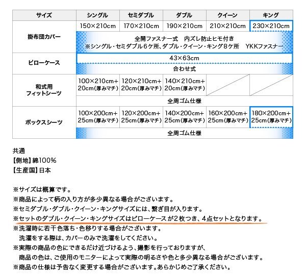 ボーダーデザインカバーリング○elmar○ ベッド用4点セット ボーダーデザインカバーリング○elmar○ ベッド用4点セット