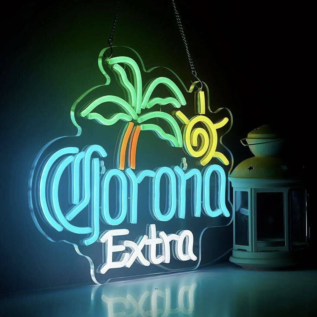 Corona Extra LEDネオンサイン ネオン看板 5色 USB電源 調光調整 Corona Extra LEDネオンサイン ネオン看板 5色 USB電源 調光調整