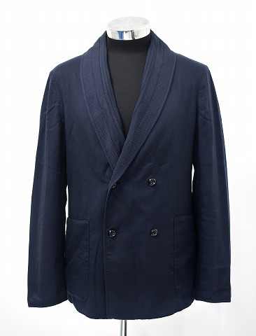 ADAM KIMMEL アダムキメル リバーシブルダブルブレストジャケット S NAVY ネイビー JACKET REVERSIBLE BD MADE IN ITALY イタリア製