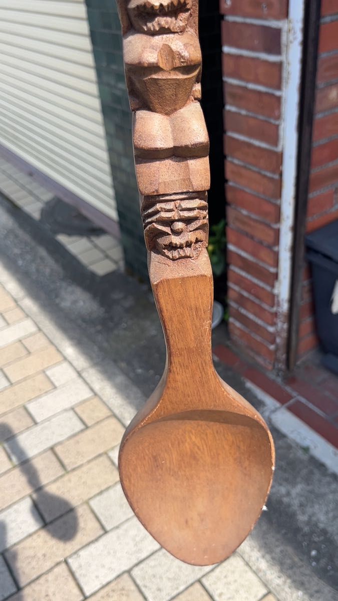昭和時代 東南アジア 手彫り 木製スプーン