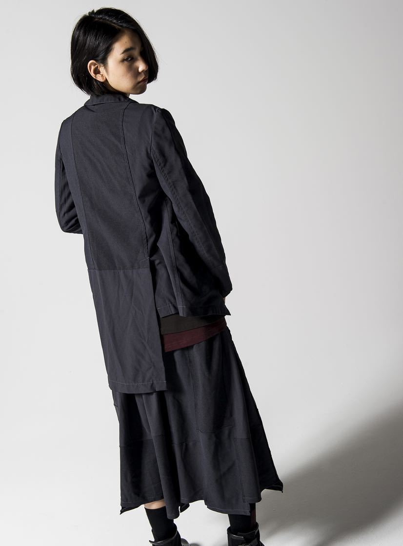 GroundY グラウンドワイ 製品染 パッチワーク アシンメトリー ジャケット Ground Y グラウンド ワイ YOHJI YAMAMOTO ヨウジヤマモト_画像3