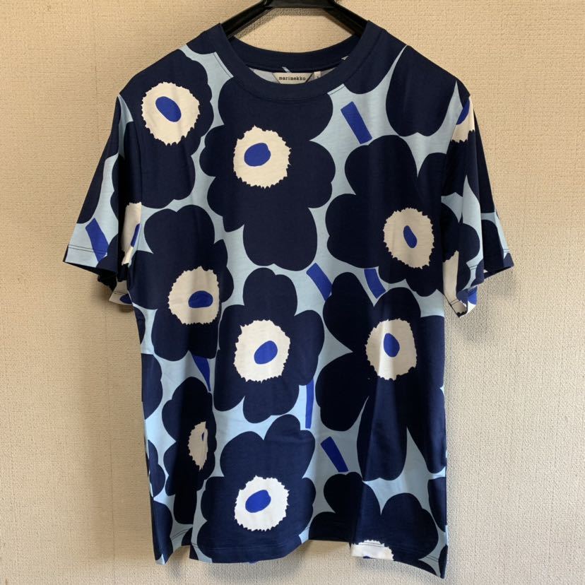 マリメッコ キオスキ Marimekko Kioski Tシャツ M ブルー 青 ウニッコ マリメッコキオスキ MarimekkoKioski 半袖Tシャツ 半袖カットソー_画像4