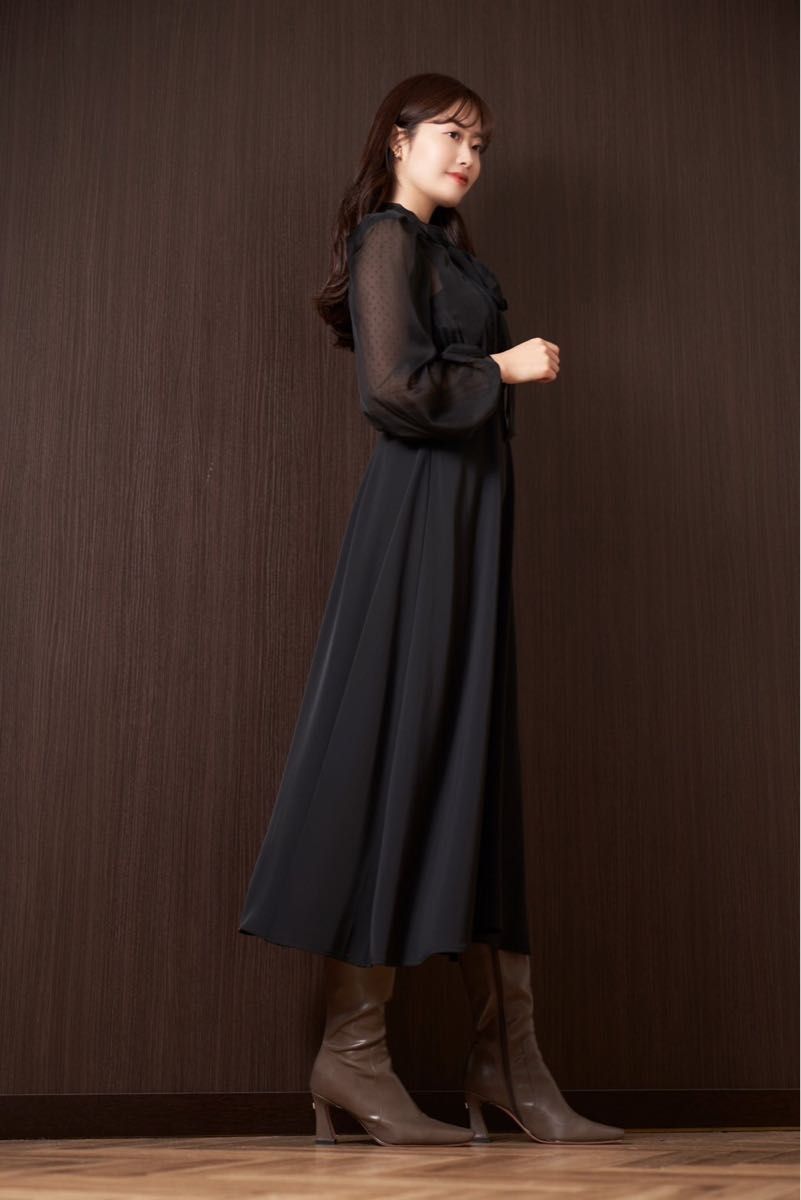 【超美品】Herlipto Bow-Tie Chiffon Midi Dress 【超美品】Herlipto Bow-Tie Chiffon Midi Dress