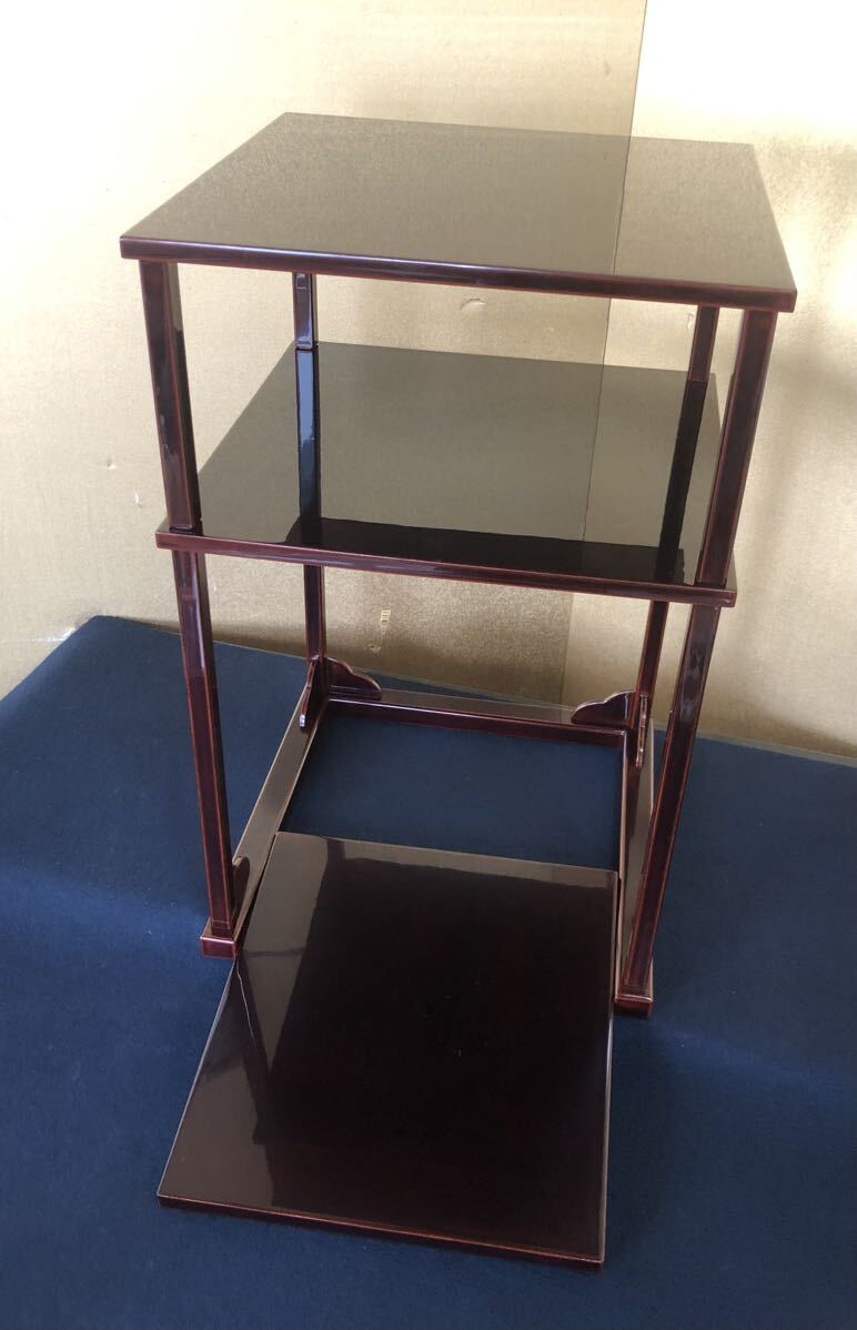 茶道具 塗師 宗春 米棚 共箱 Yahoo!オークション - 《R》茶道具 溜塗 二重棚 組立式 【塗師