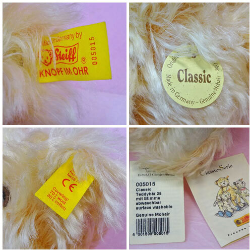 特売 ☆即納!中古超美品、Steiff クラシックテディ、モヘア #005015 シュタイフ社