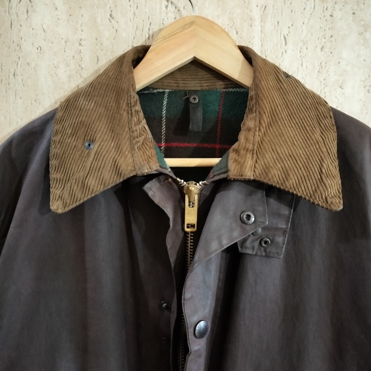80s BARBOUR northumbria c40ラスティックブラウン 2ワラント 80s BARBOUR northumbria c40ラスティックブラウン 2ワラント