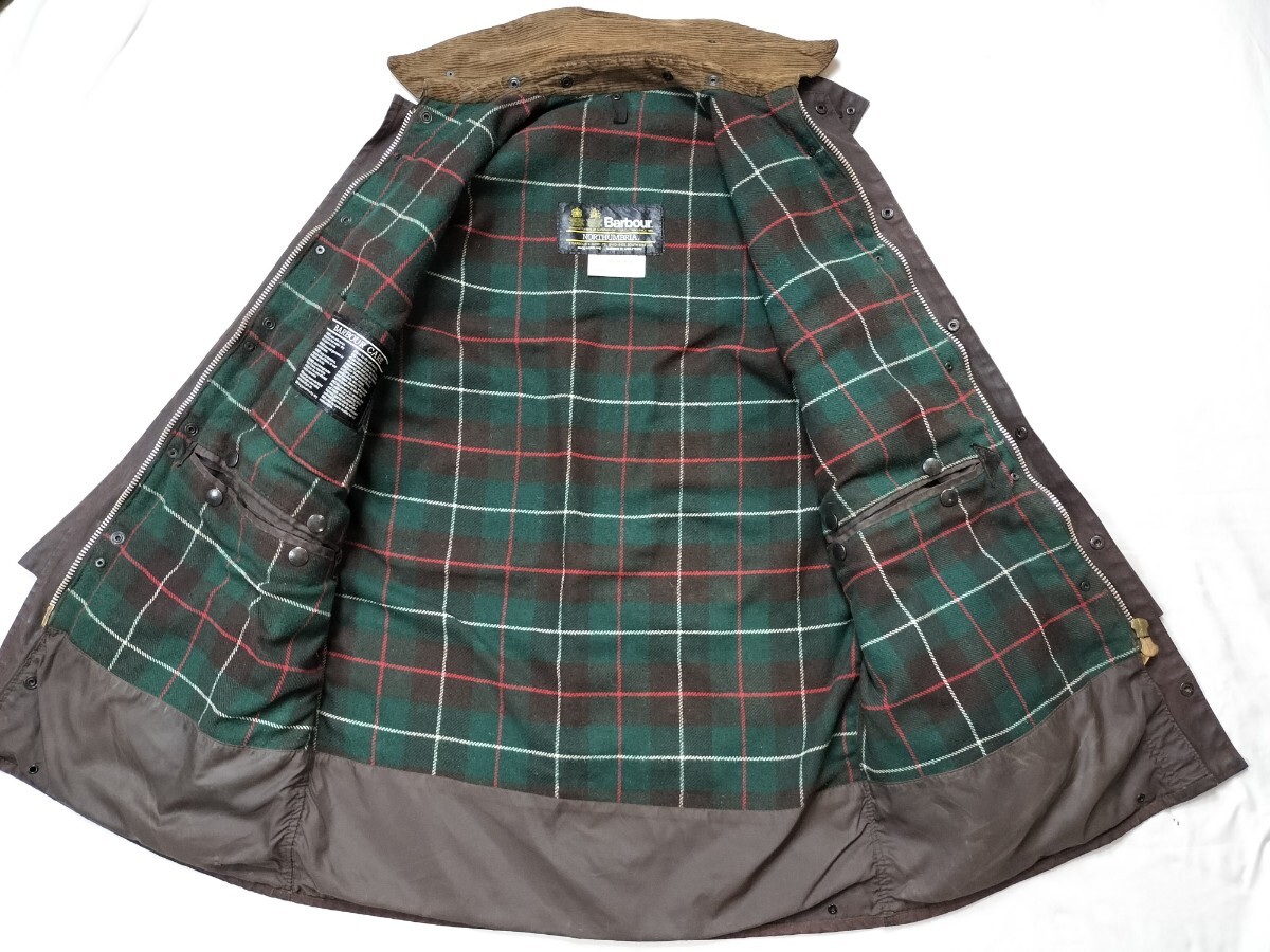 80s BARBOUR northumbria c40ラスティックブラウン 2ワラント 80s BARBOUR northumbria c40ラスティックブラウン 2ワラント